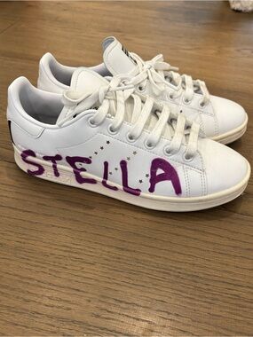Stella McCartney X Adidas Women's White Stan Smith Logo Sneaker Shoe